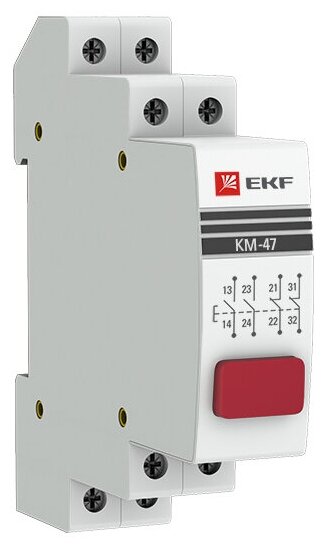 Кнопка модульная КМ-47 (красная) EKF PROxima/mdb-47-red-pro