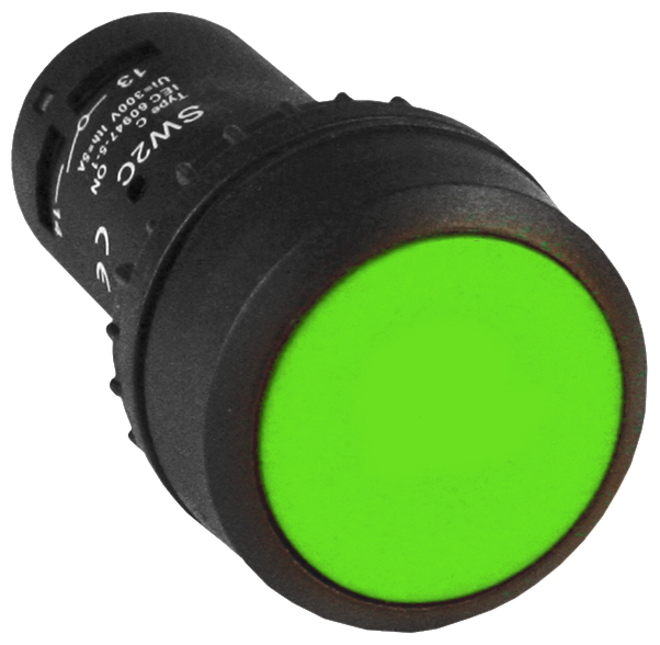 Кнопка SW2C-11 возвратная зеленая NO+NC EKF PROxima/ sw2c-11s-g